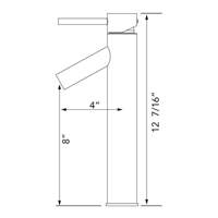Pelican PL-8112 Single Hole Vessel Bathroom Faucet - Brushed Nickel